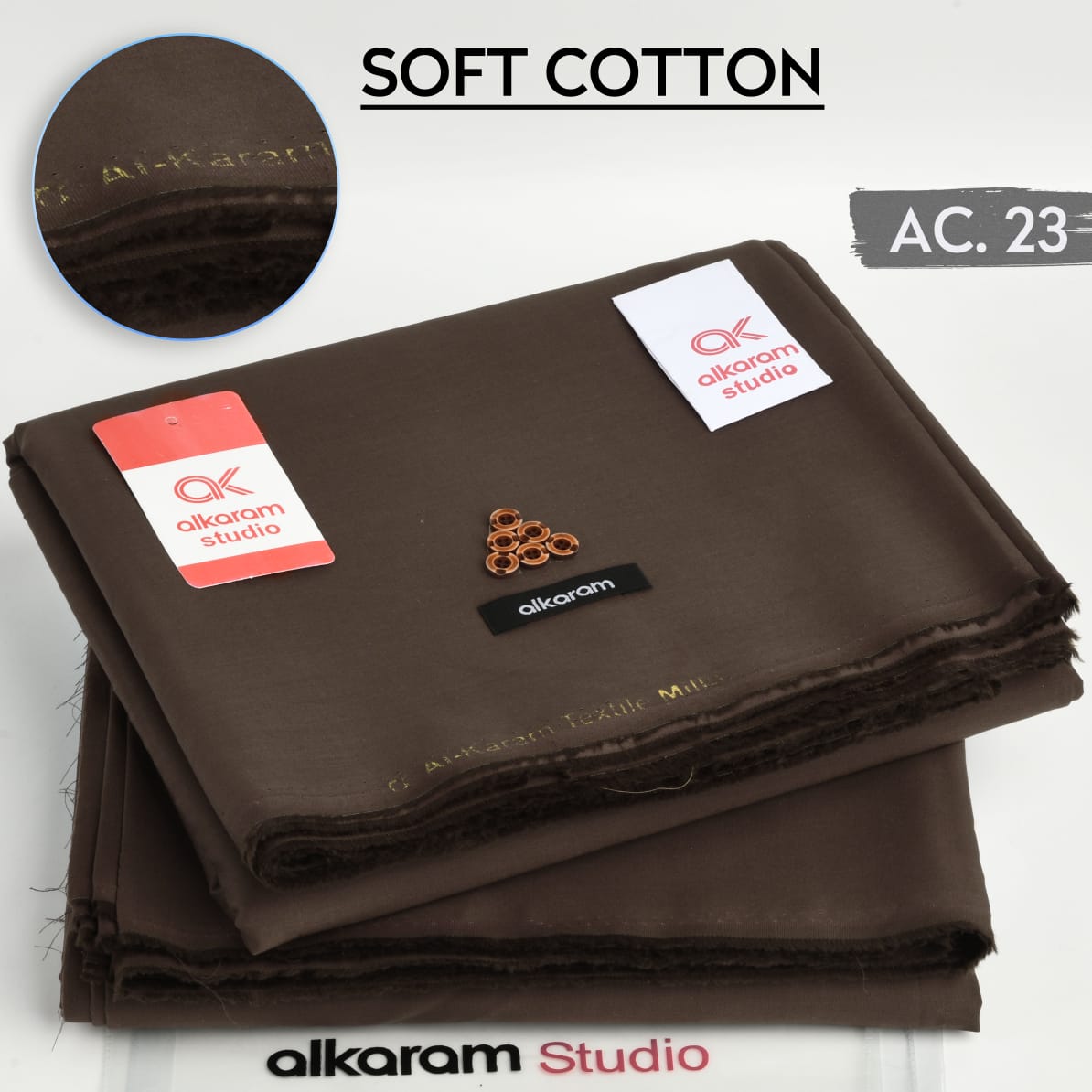 Dark-Brown Color Soft Cotton By Al-Karam
