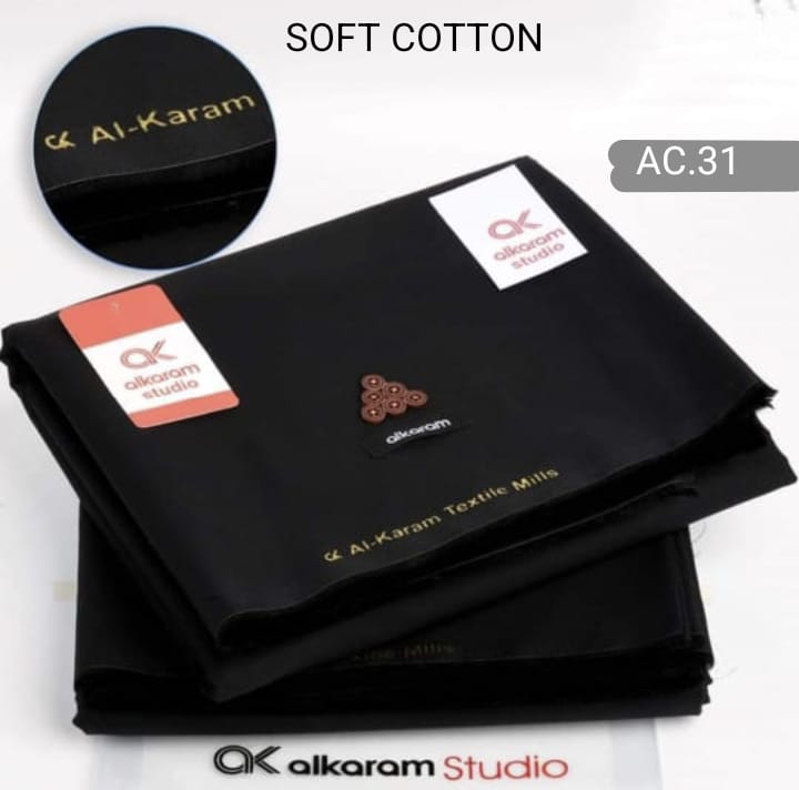 Black Color Soft Cotton By Al-Karam