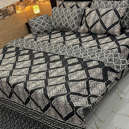 Black-Gray Bed Sheet