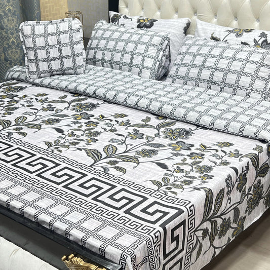 White-Black Bed Sheet