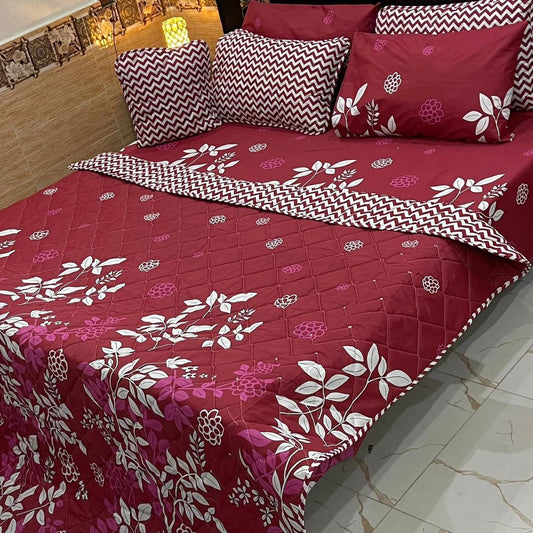 White Leaf Bed Sheet