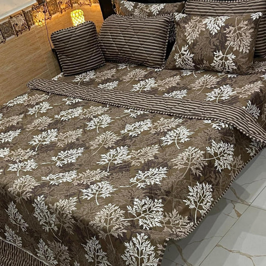 Brown Leaf Bed Sheet