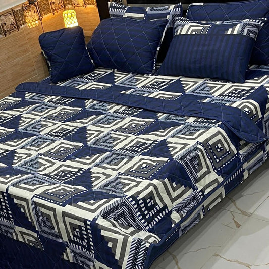 Squre Blue Bed Sheet