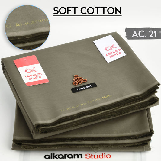 Grayish Color Soft Cotton By Al-Karam