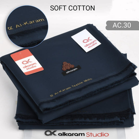 Navy-Blue Color Soft Cotton By Al-Karam