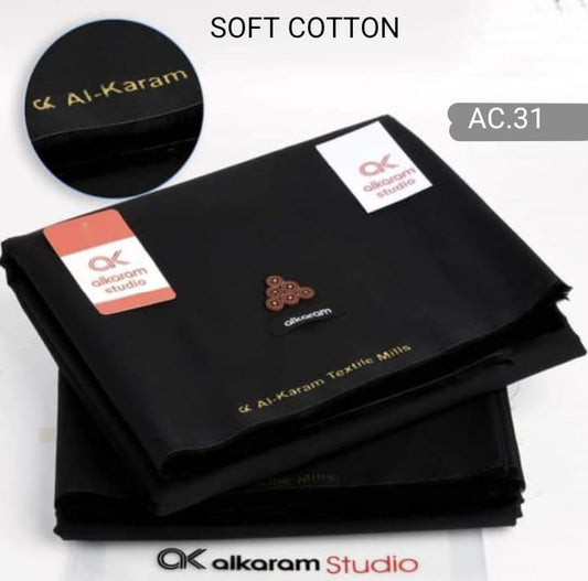 Black Color Soft Cotton By Al-Karam