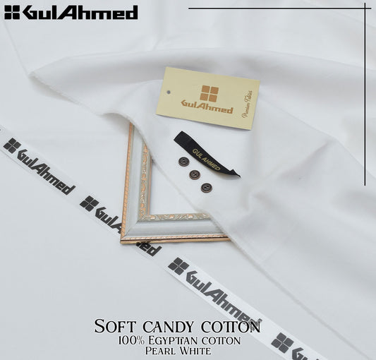 Cream-White Color Gul Ahmed Soft Cotton